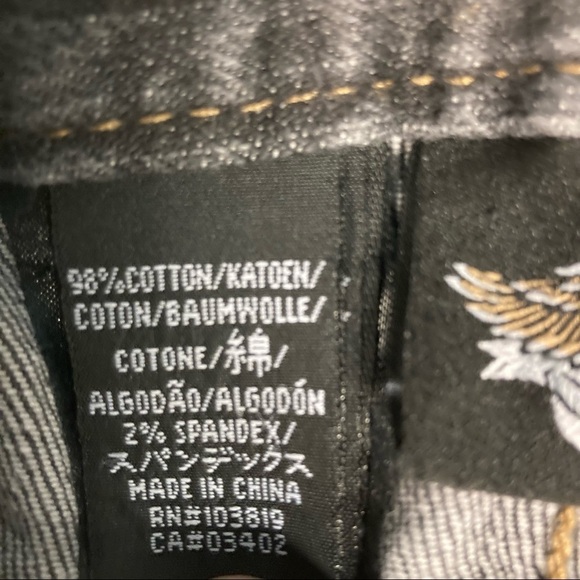 HARLEY DAVIDSON Sz 14 Classic Fit Jeans Grey Wash Jeans - Picture 9 of 11